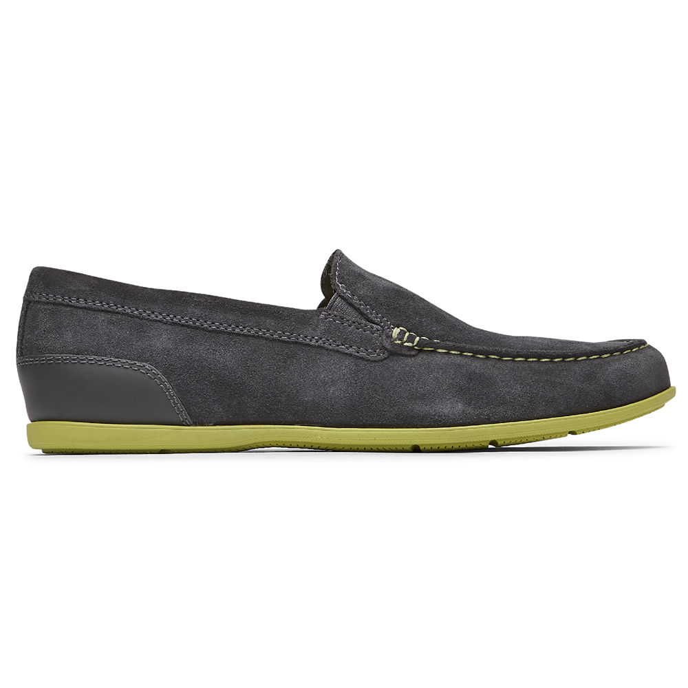 Sapato Vela Rockport Homem Cinzentas Escuro - Malcom Venetian - 24830CFZE